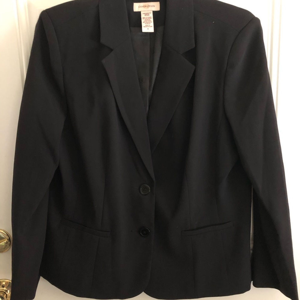 Black lined jacket by Covington.